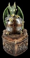 Dragon Jewellery Box with Shield – Hoard Protector Green