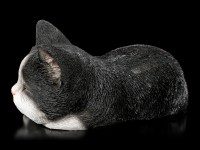 Baby Cat Figurine - Sleeping black & white