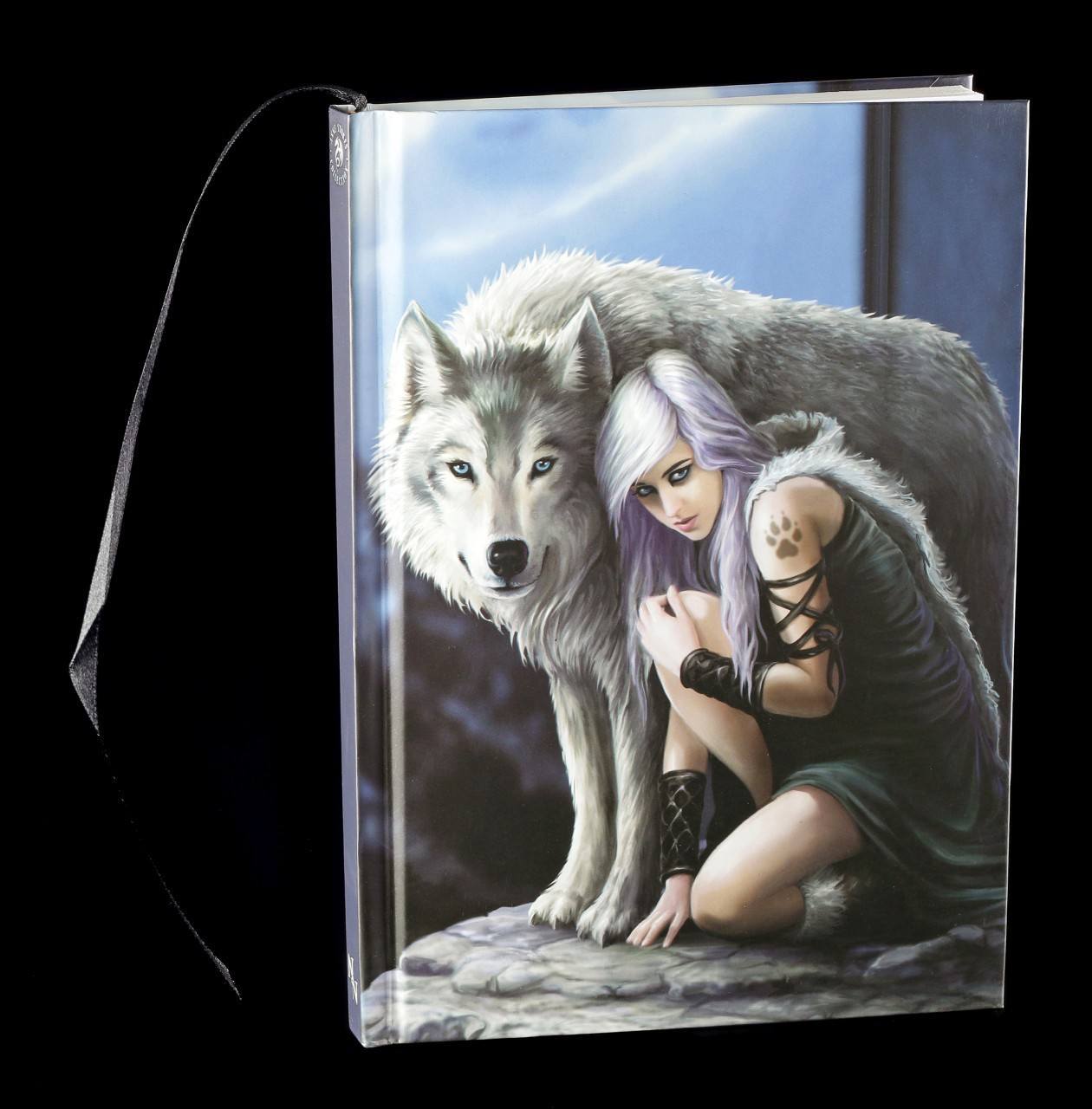 Hardcover Notizbuch mit Wolf - Protector