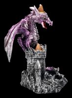 Backflow Incense Burner - Purple Dragon on Castle