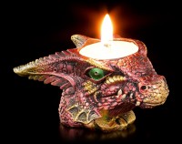 Tealight Holder - Small red Dragons Head