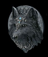 Gothic Wall Plaque - Wolf Moon