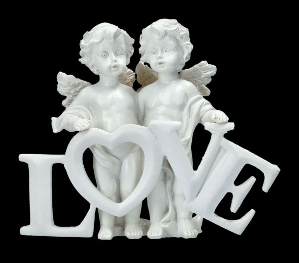 Engelfiguren mit LOVE Schild