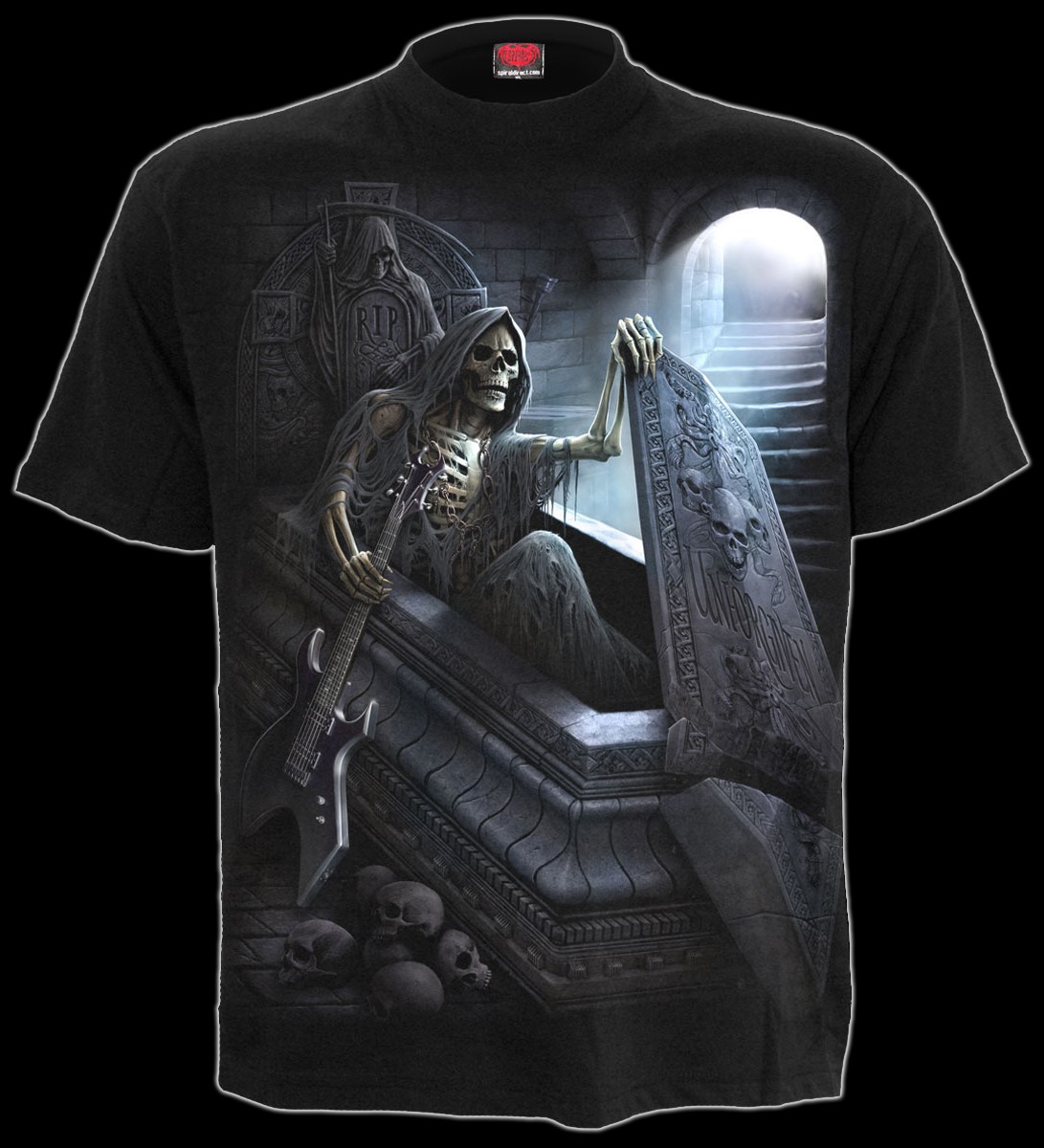Unforgiven - Spiral Skeleton Reaper T-Shirt