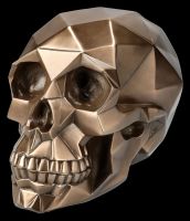Totenkopf Figur mit Polygonen bronziert