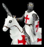 Knight Templar Figurine Riding on Horse