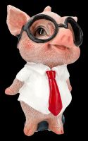 Witzige Schweinefigur im Hemd mit Krawatte - Patrick