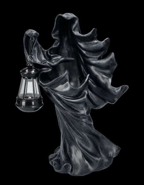 Sensenmann Figur - Grim Reaper mit LED Laterne