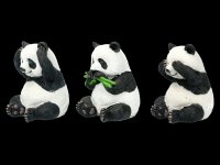 Three Wise Panda Figurines - No Evil