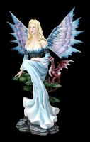 Fairy Figurine - Queen of the Universe with Dragon & Blue Dress