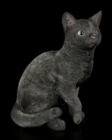 Sitzende schwarze Katzen Figur