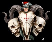 Wall Plaque - Devils Cross with Skulls