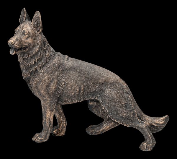 Dog Figurine - German Shepherd bronzed