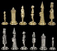 Schachfiguren Camelot - Metall klein