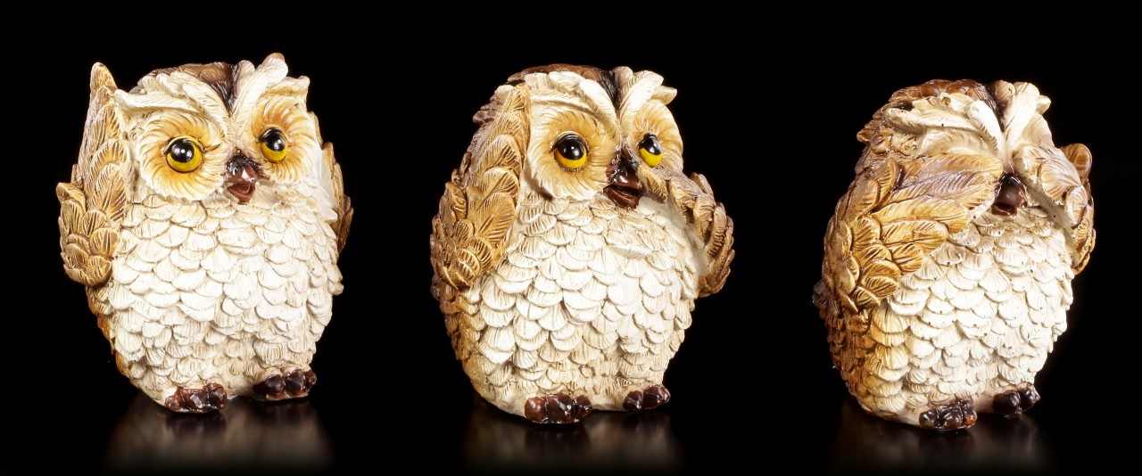 Owl Figurines - No Evil... - Set of 3