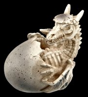 Skelett Drachen Figur schlüpft aus Ei