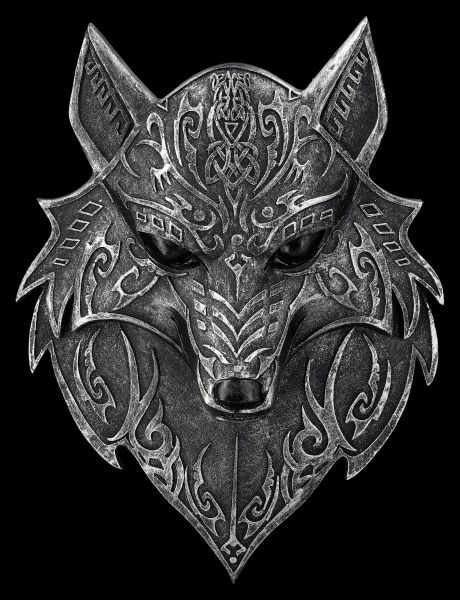 Wandrelief - Werwolf mit gotischen Tribals
