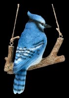 Bird Figurine - Blue Jay on Branch