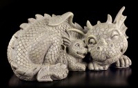 Dragon Garden Figurine - Mother with Baby Dragon