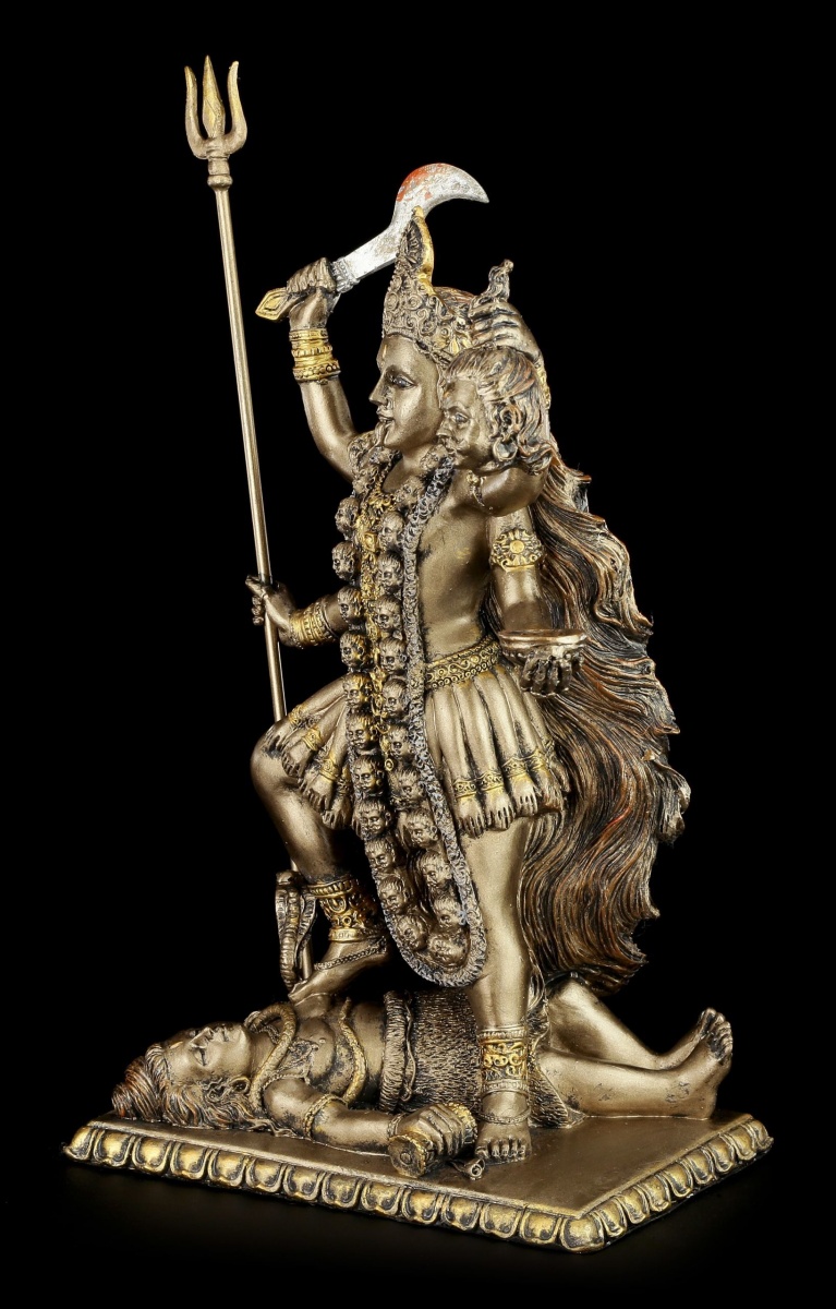 Hinduistische Götter Figur - Kali mit Dreizack und Kopf ...